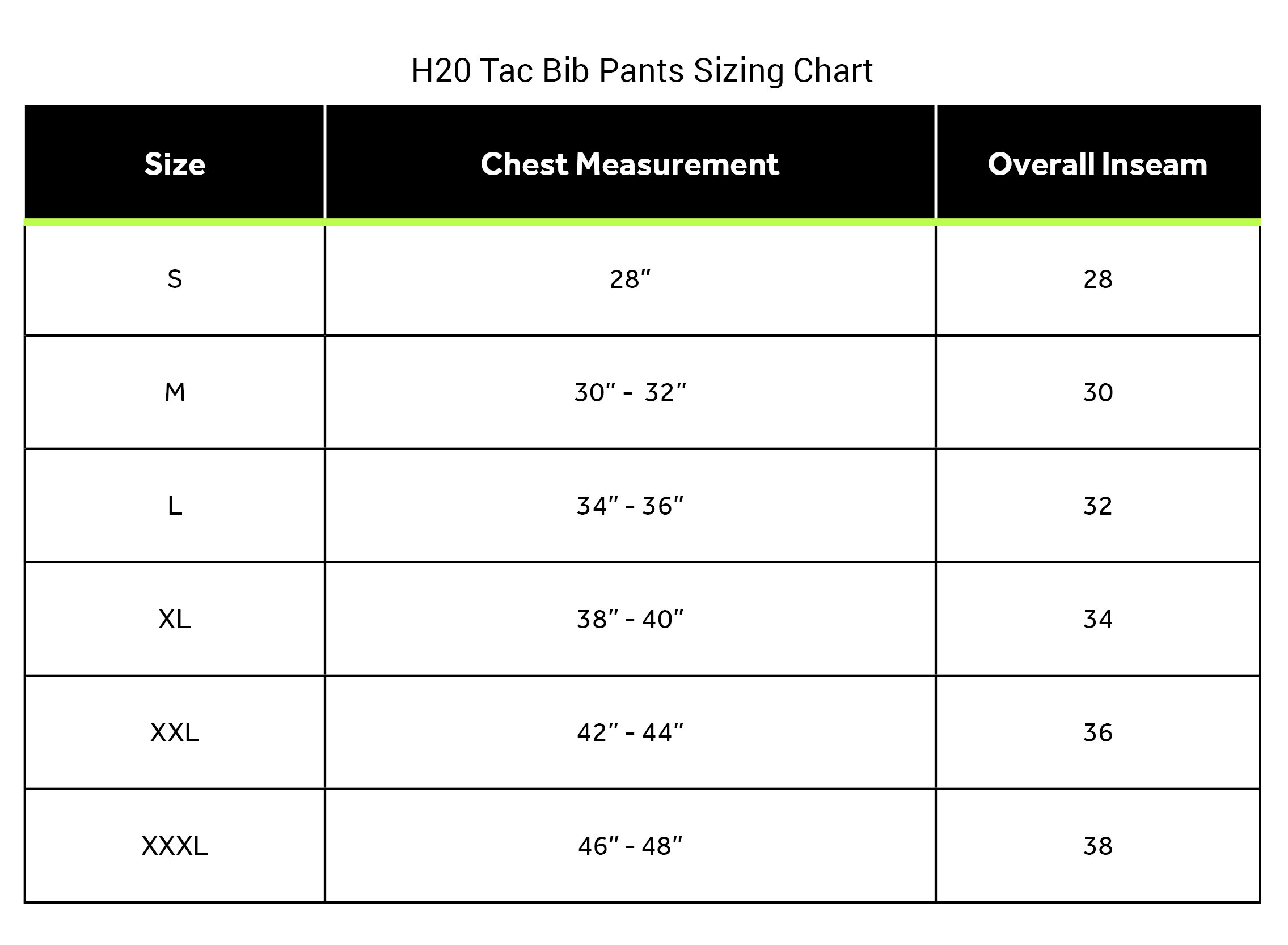 H2o fishing bibs clearance